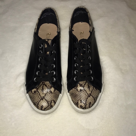 Restricted Shoes - Leather and snake tennis shoes